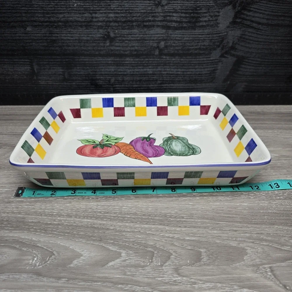 Vintage Rare TABLETOPS VERDURA Casserole Dish - Large Baking Beautiful